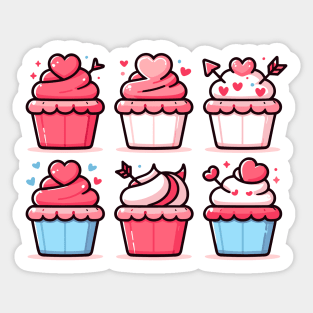 Love cup cakes Sticker